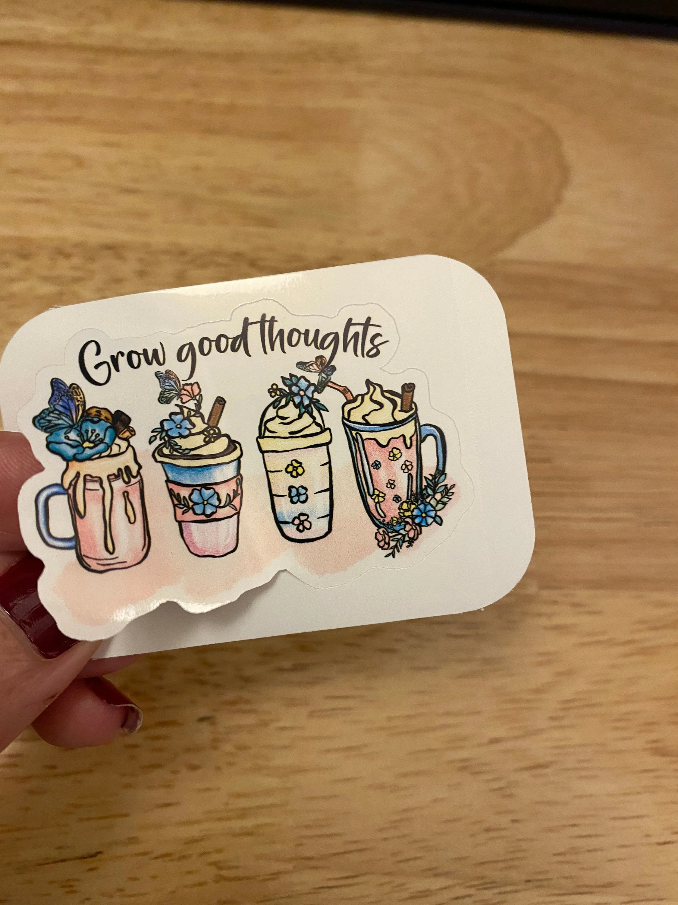 Grow Good Thoughts Coffee Sticker