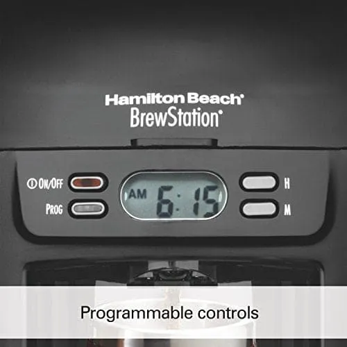 Hamilton Beach 6-Cup Coffee Maker, Programmable Brewstation Dispensing Coffee Machine (48274)