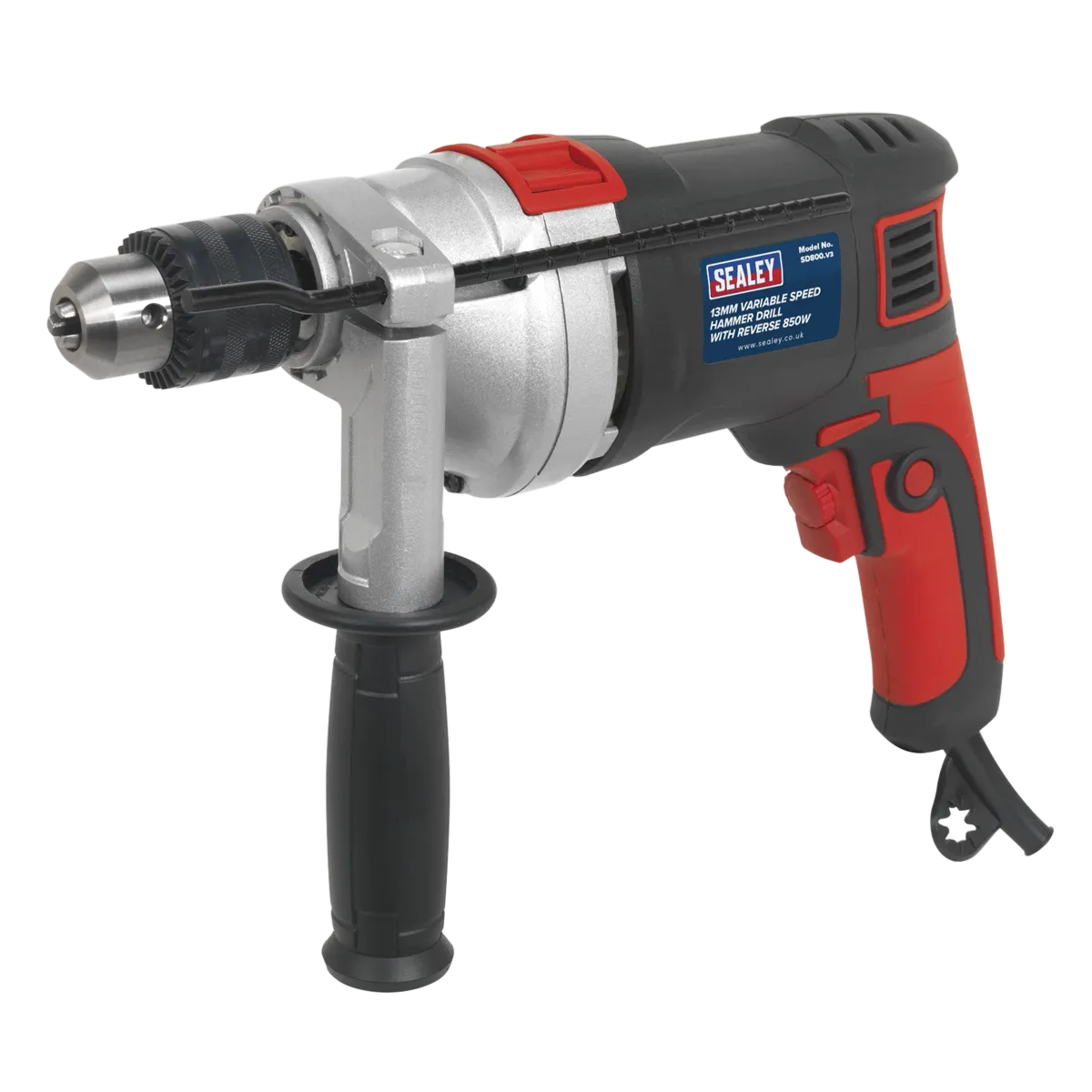 Hammer Drill ¯13mm Variable Speed with Reverse 850W/230V