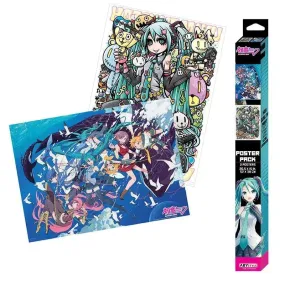 Hatsune Miku - Friends & Toys Boxed Poster Set (20.5"x15") - ABYstyle - Series 2