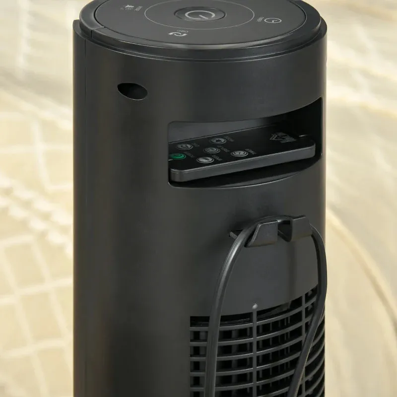 HOMCOM Oscillating Tower Fan with 3 Speeds 96cm - Black