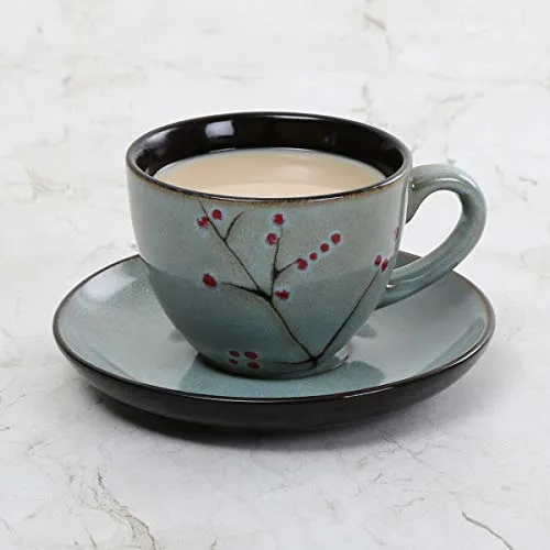 Home Centre Bernina Floral Print Cup and Saucer