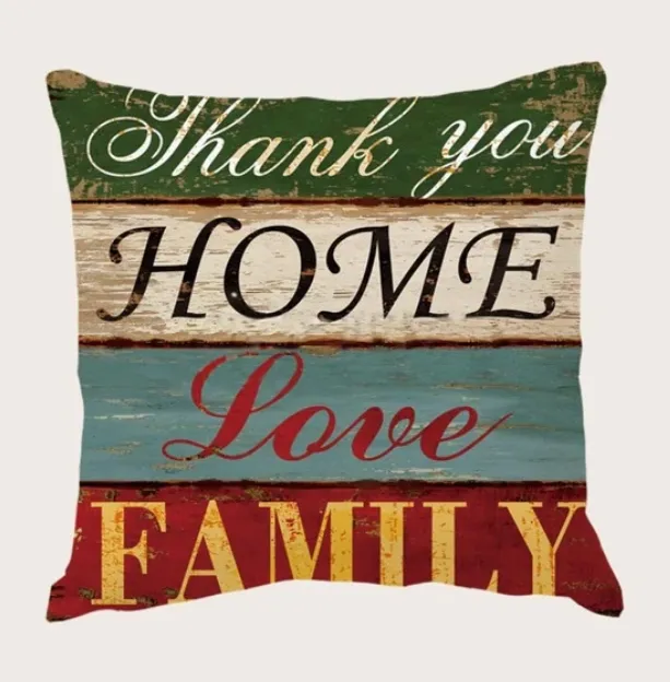 Home Graphic Cushion Cover Without Filler