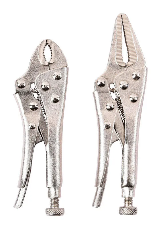 Home Plus 4-3/4 in. Carbon Steel Two Piece Locking Pliers Set