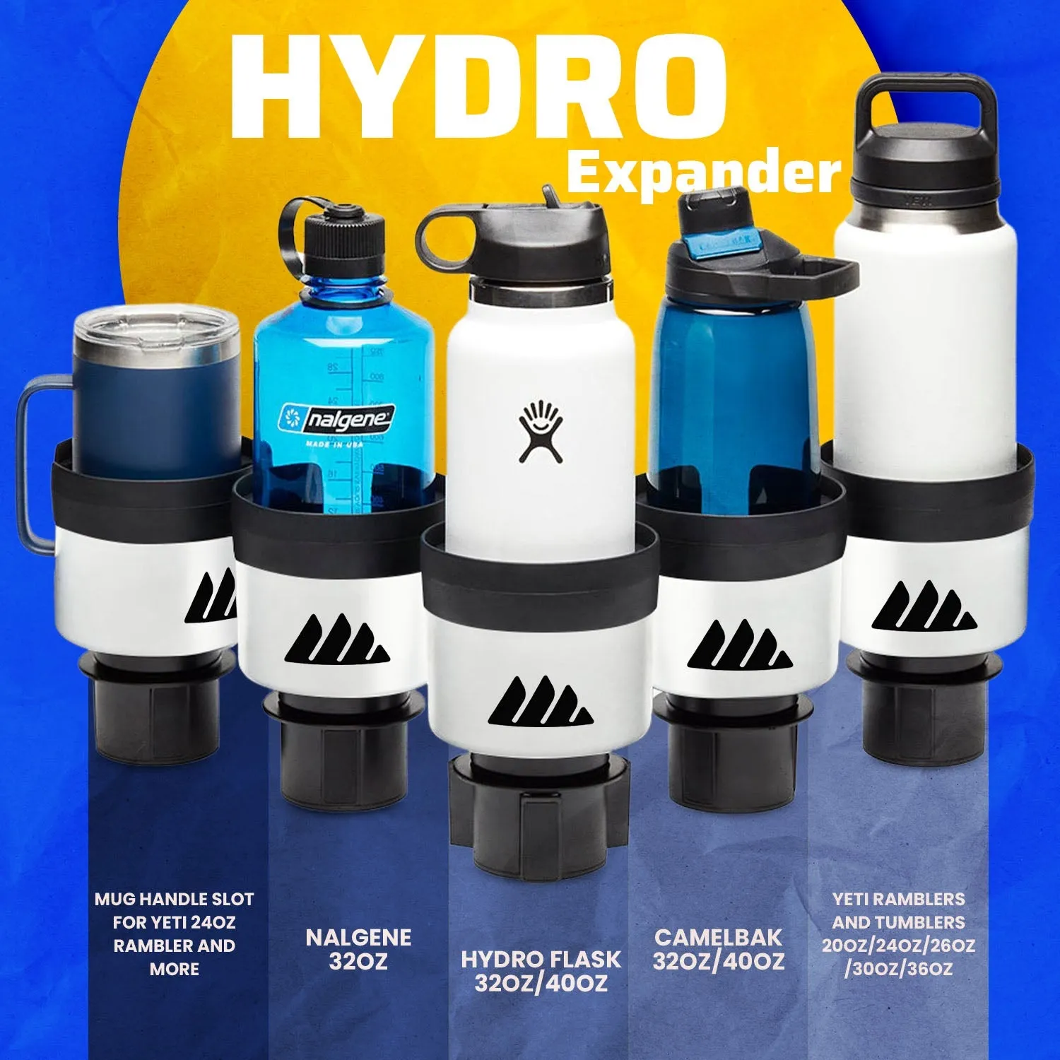 Hydro Expander® - Expandable Cup Holder up to 3.8"