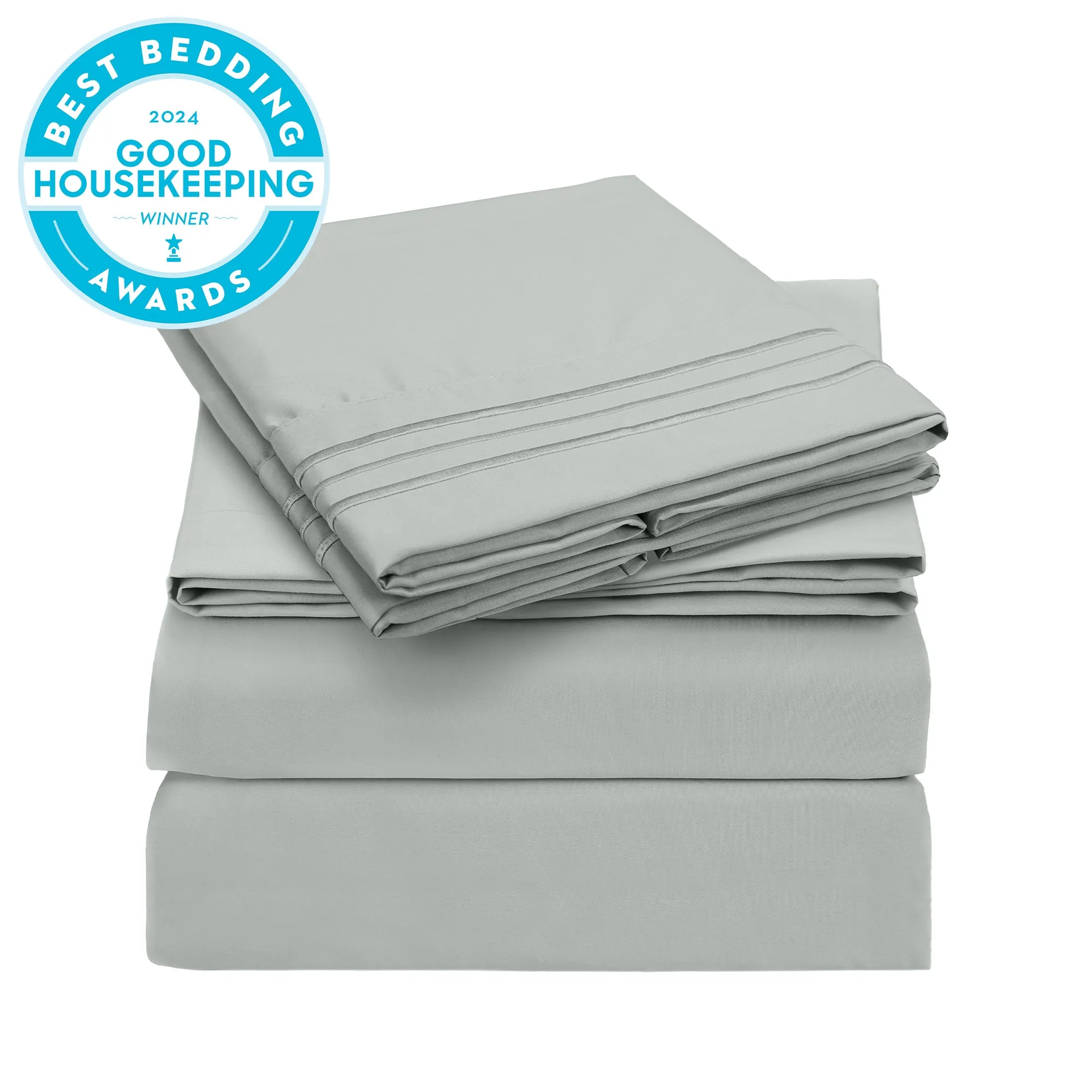 Iconic 4-Piece Microfiber Sheet Set (Light Colors)