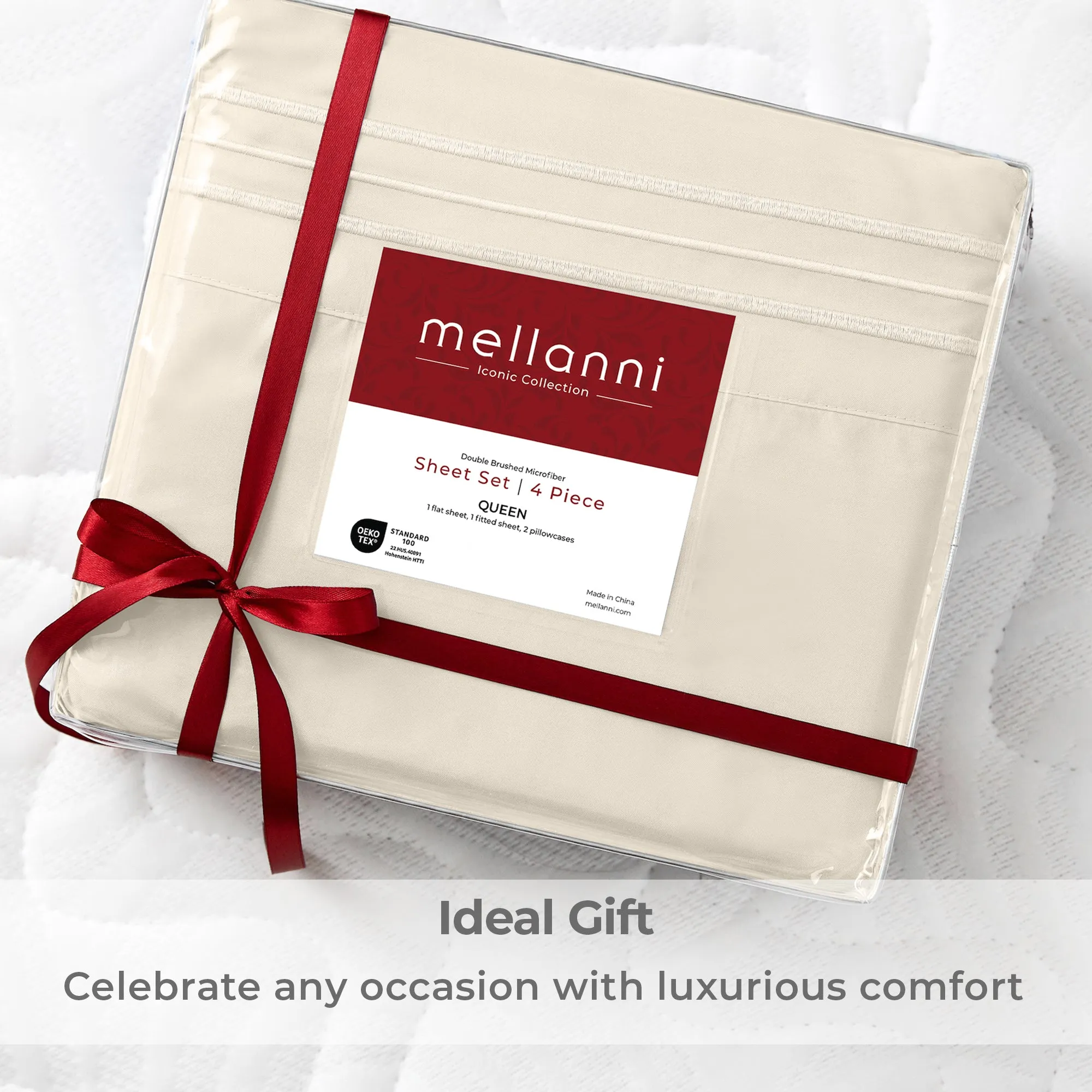 Iconic 4-Piece Microfiber Sheet Set (Light Colors)