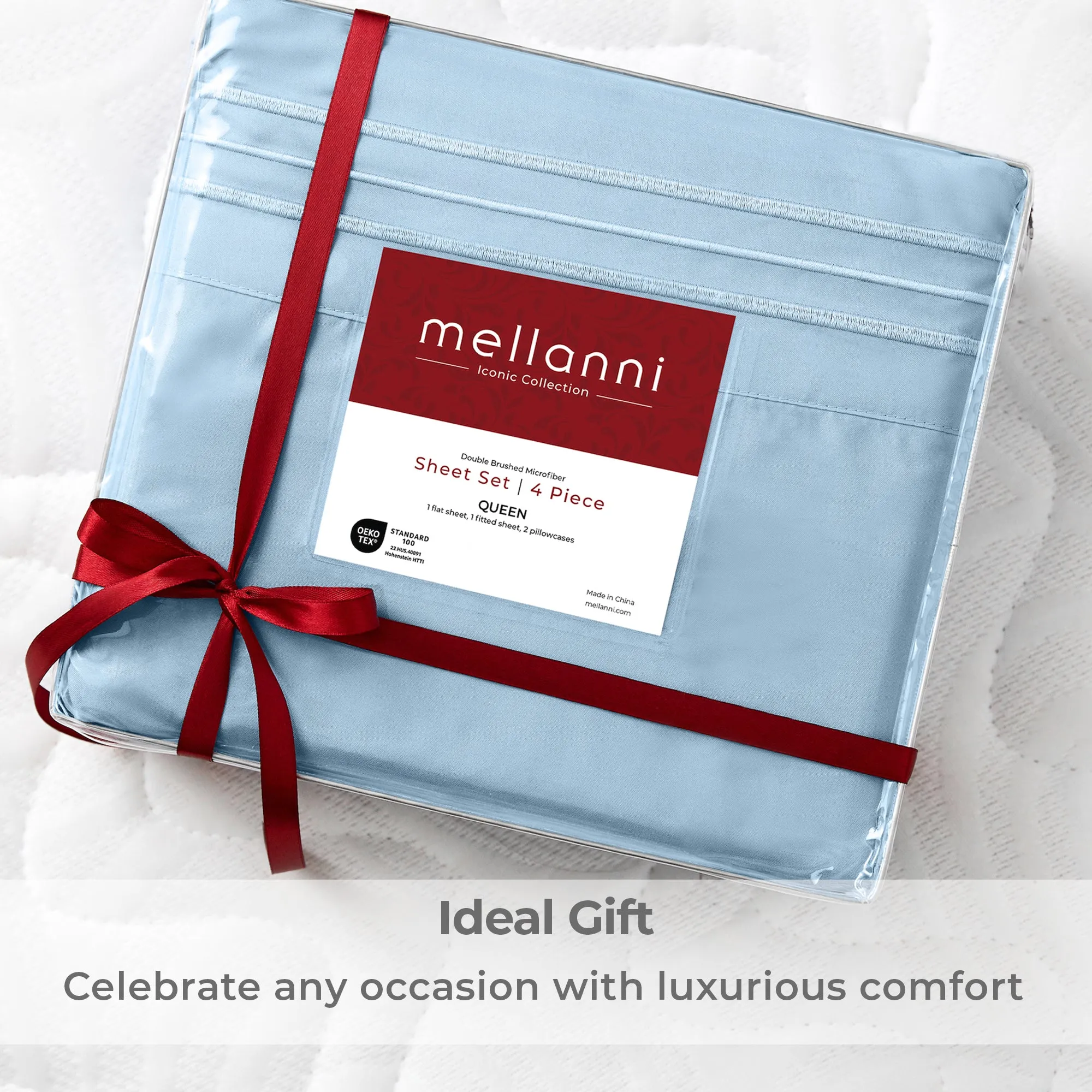 Iconic 4-Piece Microfiber Sheet Set (Light Colors)