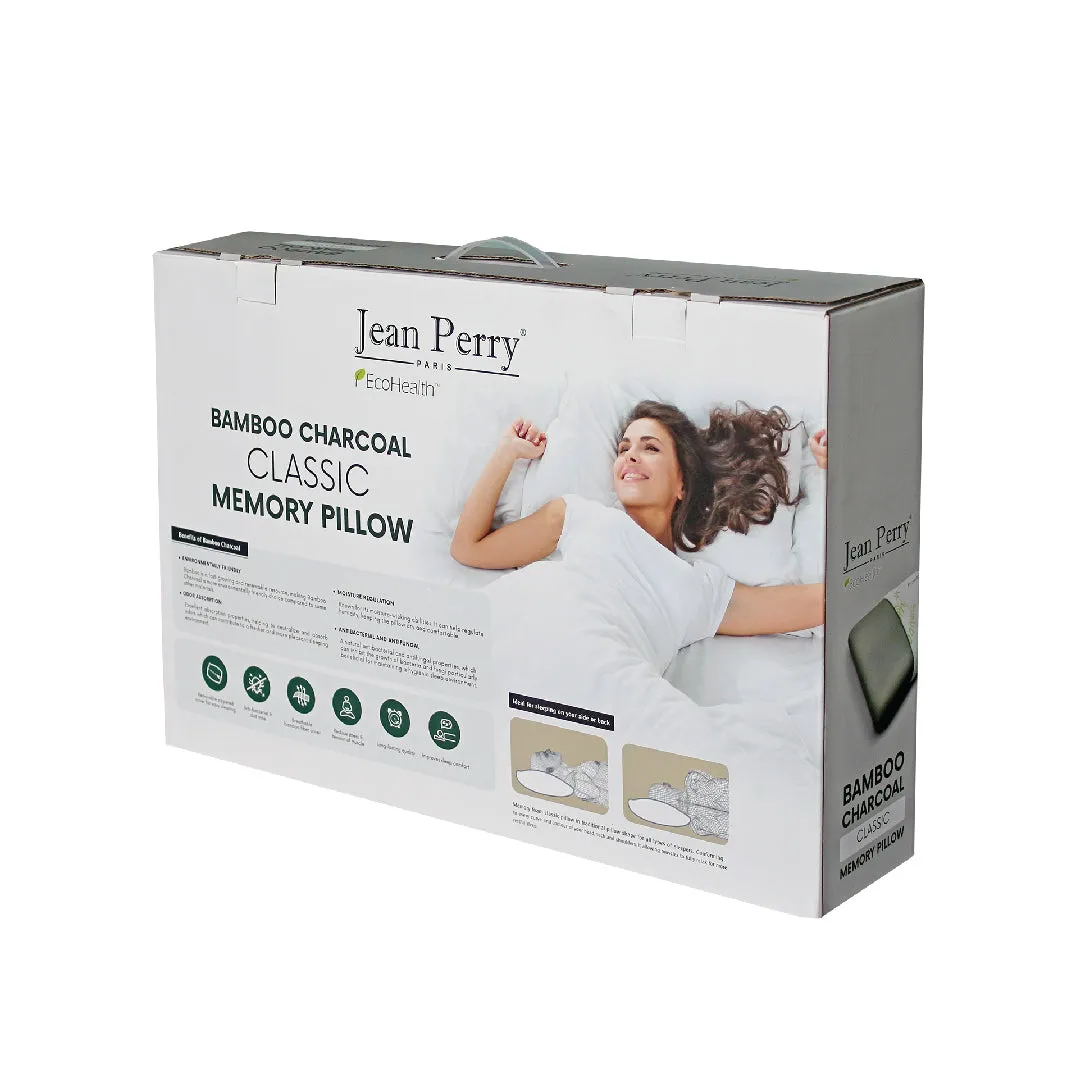 Jean Perry Eco-Health Bamboo Charcoal Memory Pillow - (Classic / Contour)