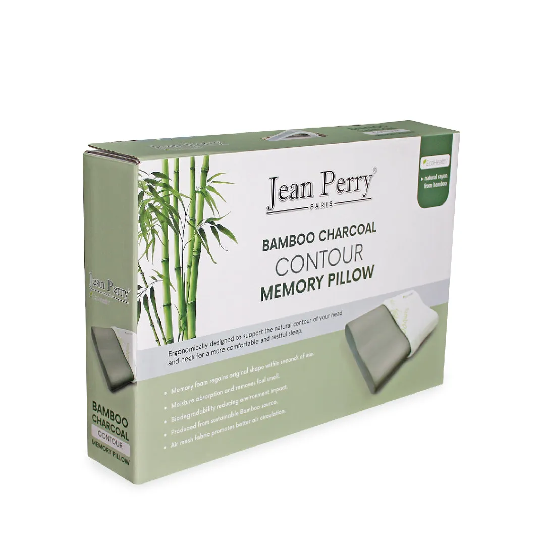 Jean Perry Eco-Health Bamboo Charcoal Memory Pillow - (Classic / Contour)