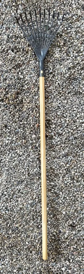 Kids Spring Rake with Wood Handle