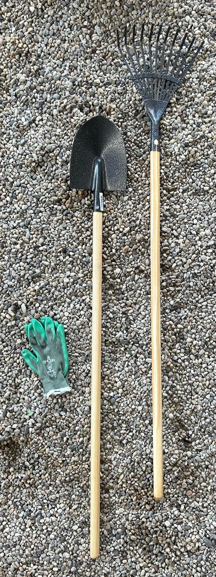 Kids Spring Rake with Wood Handle