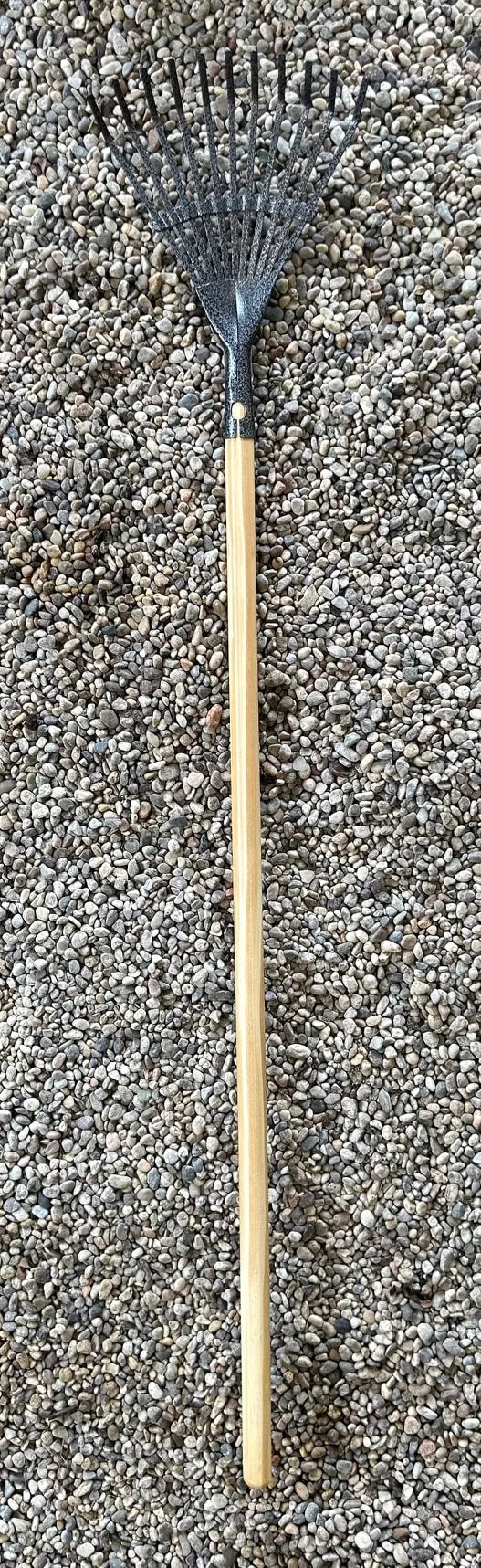 Kids Spring Rake with Wood Handle