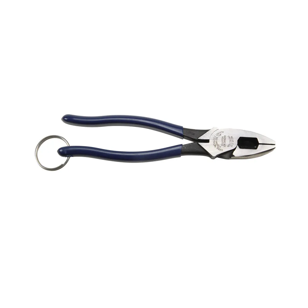 Klein Lineman's Pliers Side Cutters w/ Tether Ring - D213-9NETT