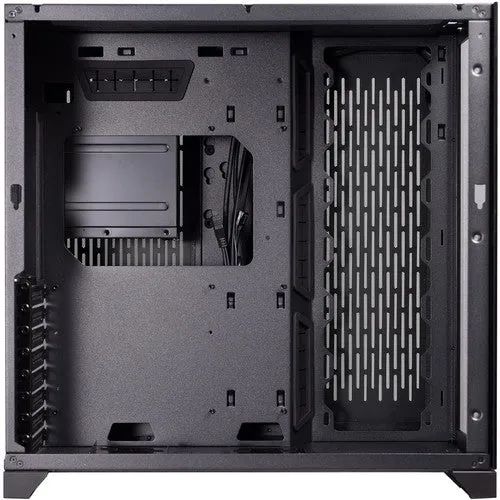 Lian Li ATX Mid Tower Gaming PC Case, Window Side and Front E-ATX Midi Tower Case Black - PCO11DX