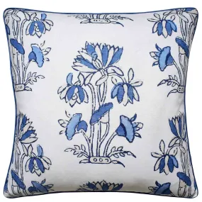 Lily Flower Blue and White Decorative Pillow Ryan Studio