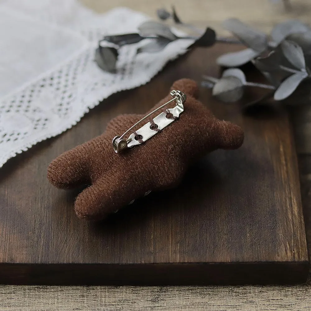 Little Bear and Coffee Padded Brooch