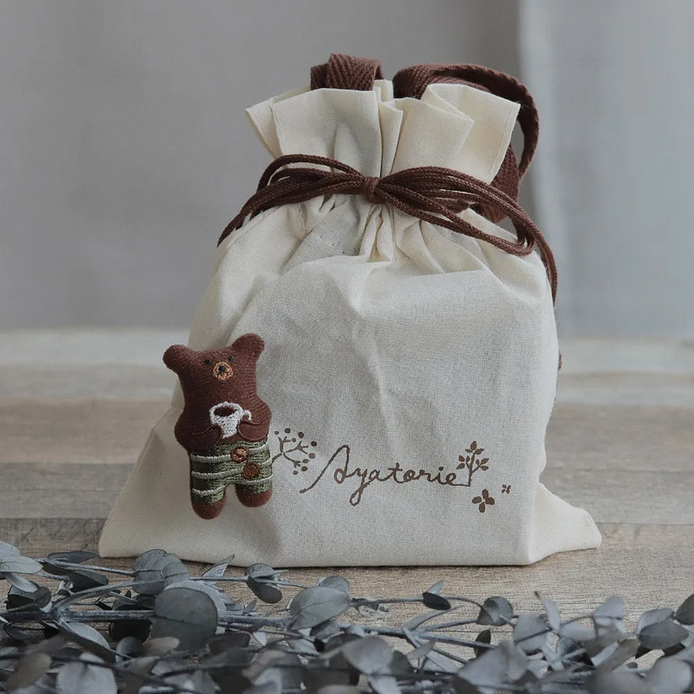 Little Bear and Coffee Padded Brooch