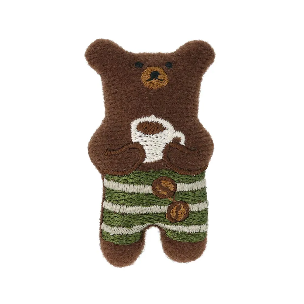 Little Bear and Coffee Padded Brooch