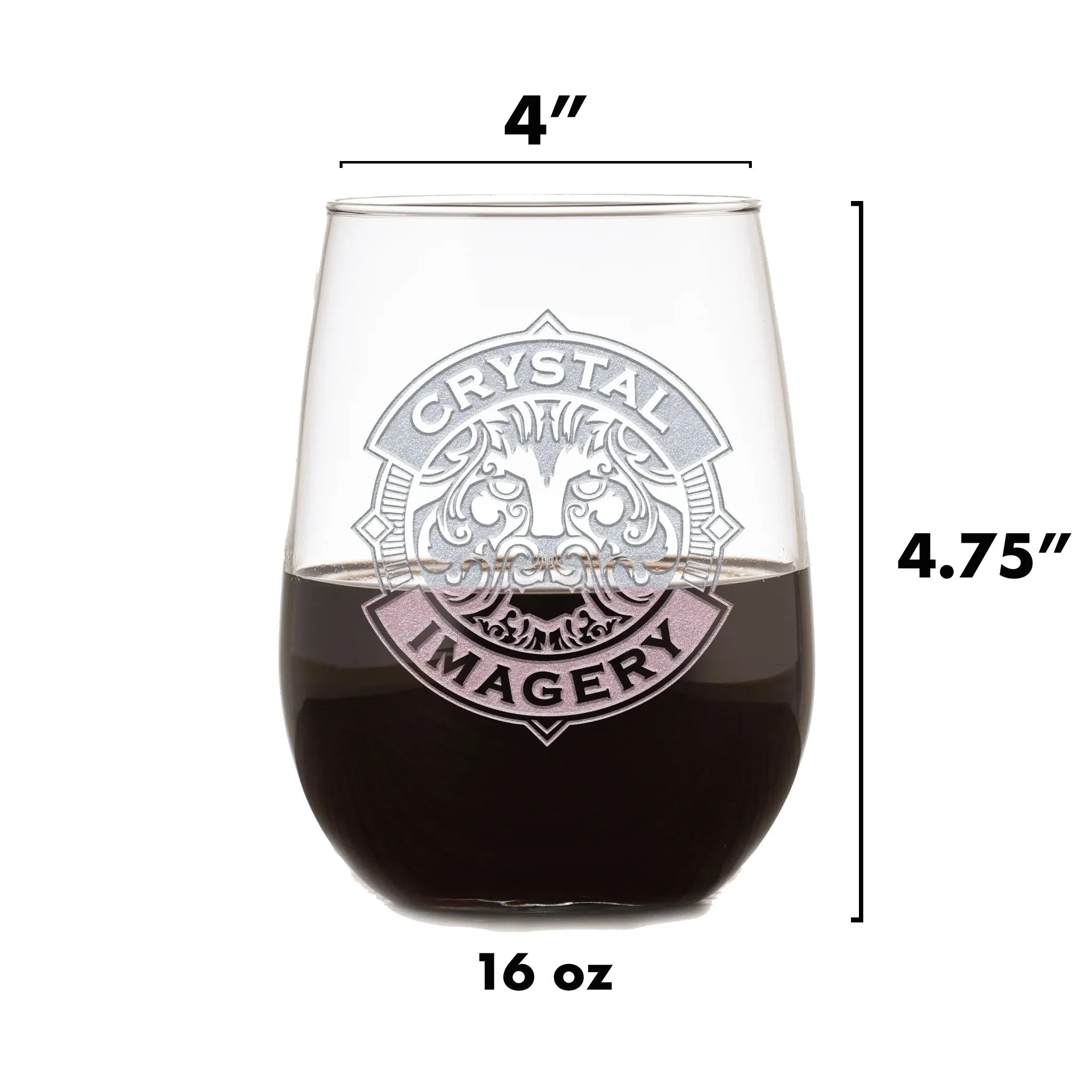 Logo Engraved Stemless Wine Glasses (Set of 2)