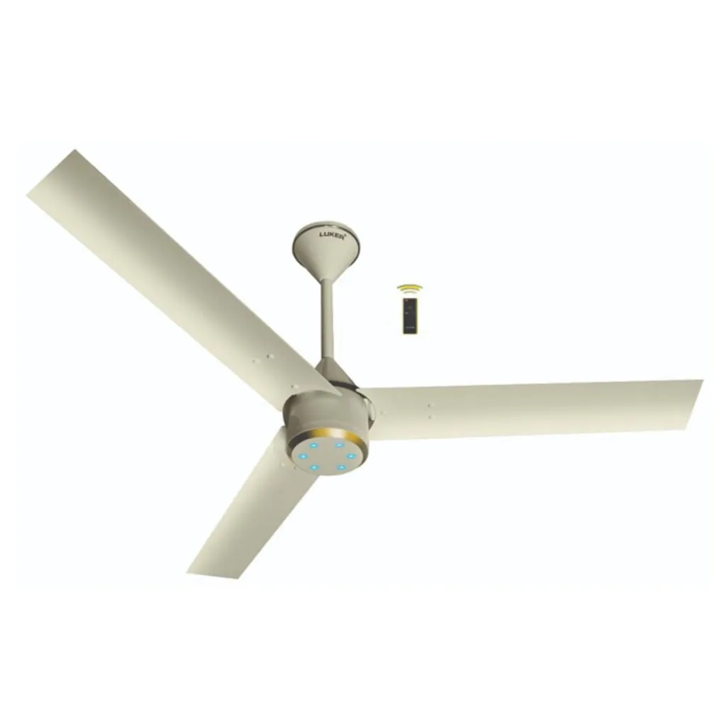 Luker Size Zero Crown BLDC Ceiling Fan 1200mm Ivory Gold