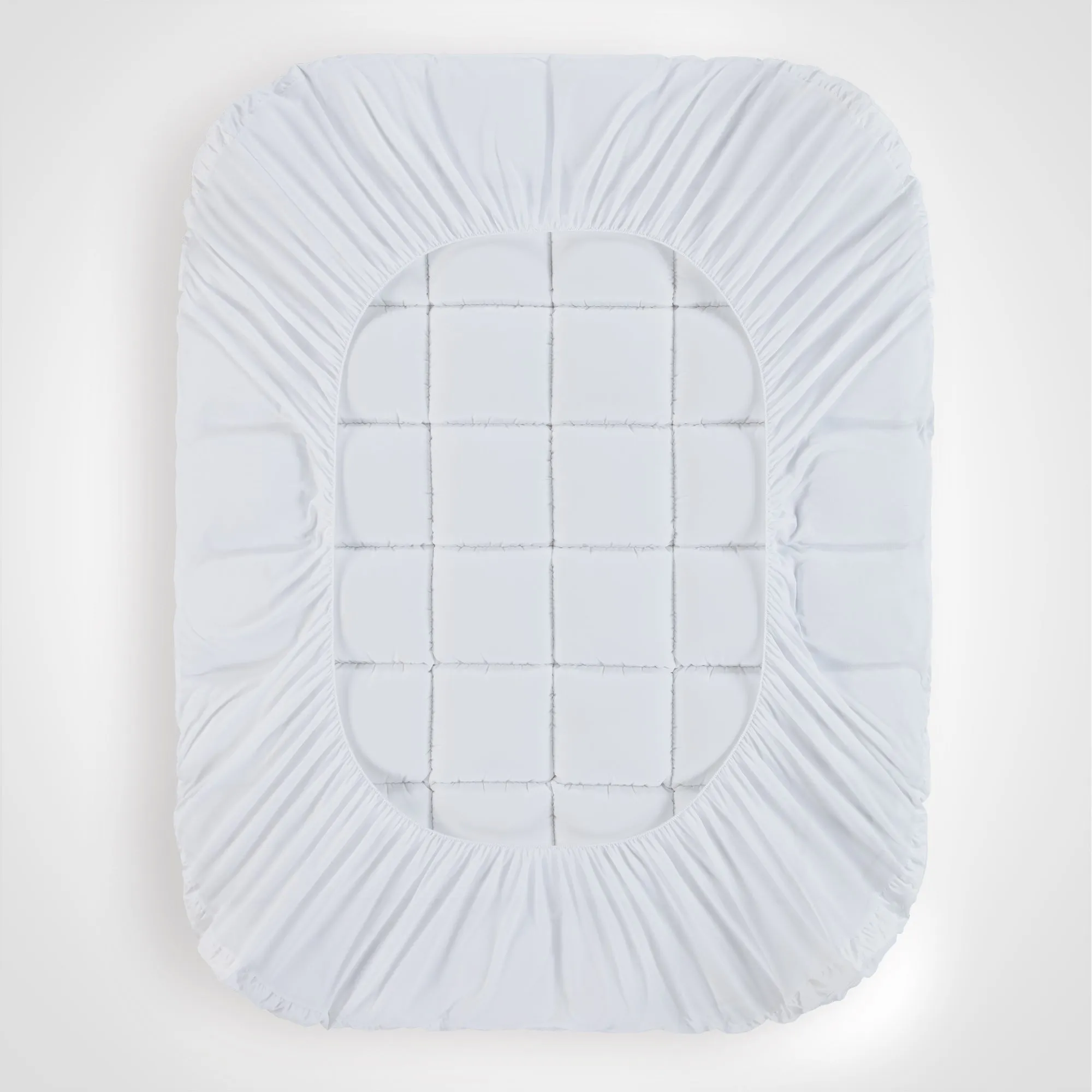 Luxury Thick Cotton Mattress Pad White