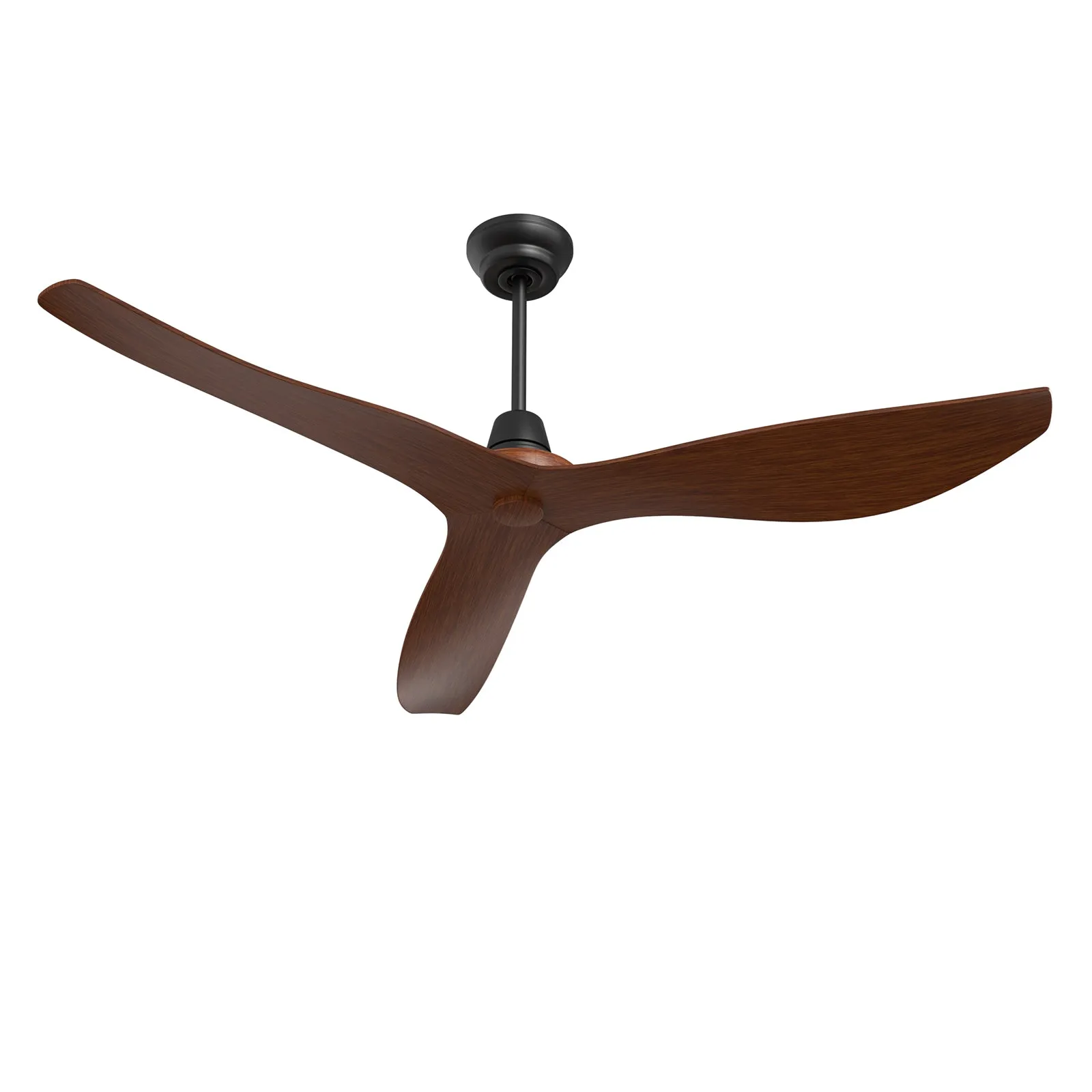 Marseille 52" Ceiling fan 3 ABS blades Walnut Hand-Print with Remote Control LED Light Kit