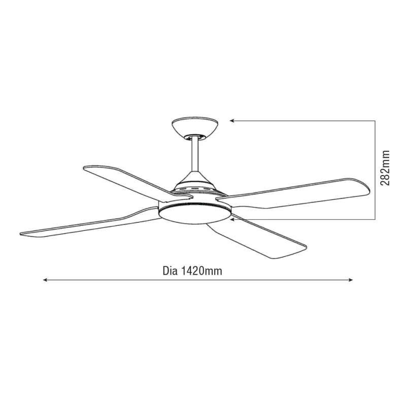 Martec Liberty 56" IP55 Rated Outdoor Ceiling Fan