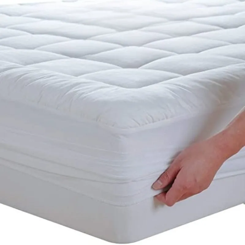 Mattress Pad Pillow Top Mattress Cover Quilted Fitted Protector Deep Pocket Cooling Topper