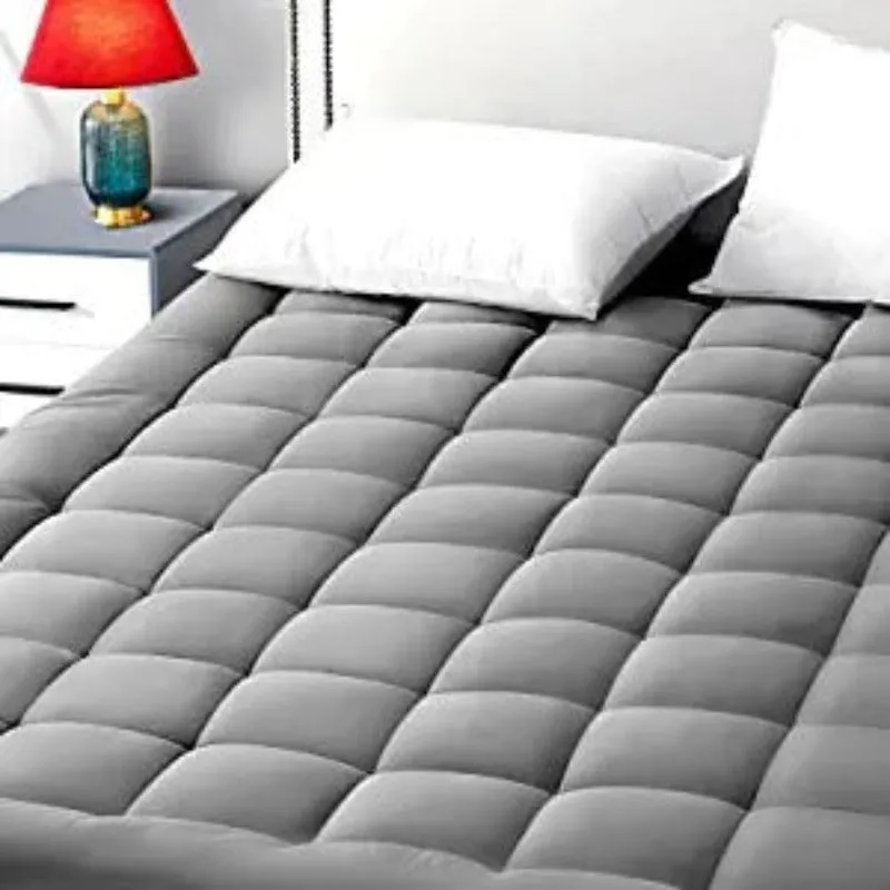 Mattress Pad Pillow Top Mattress Cover Quilted Fitted Protector Deep Pocket Cooling Topper