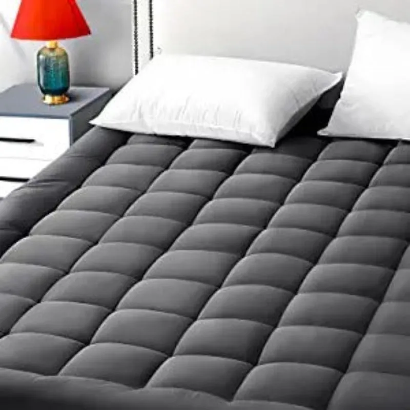 Mattress Pad Pillow Top Mattress Cover Quilted Fitted Protector Deep Pocket Cooling Topper