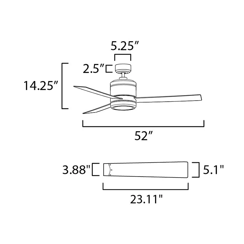 Maxim 88805 Tanker 52" Outdoor Ceiling Fan