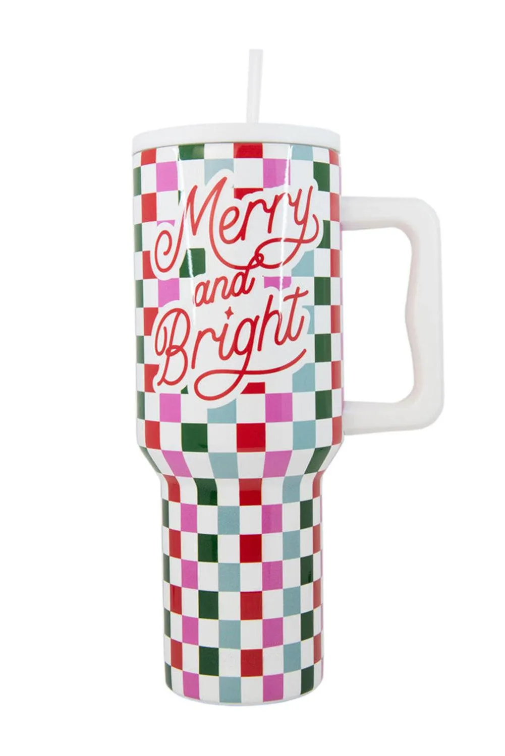 Merry and Bright Multi Plaid Cup