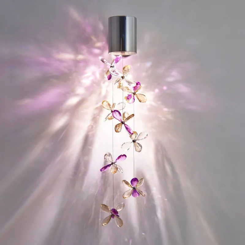 Modern Floating Flower Crystal Wall Sconce