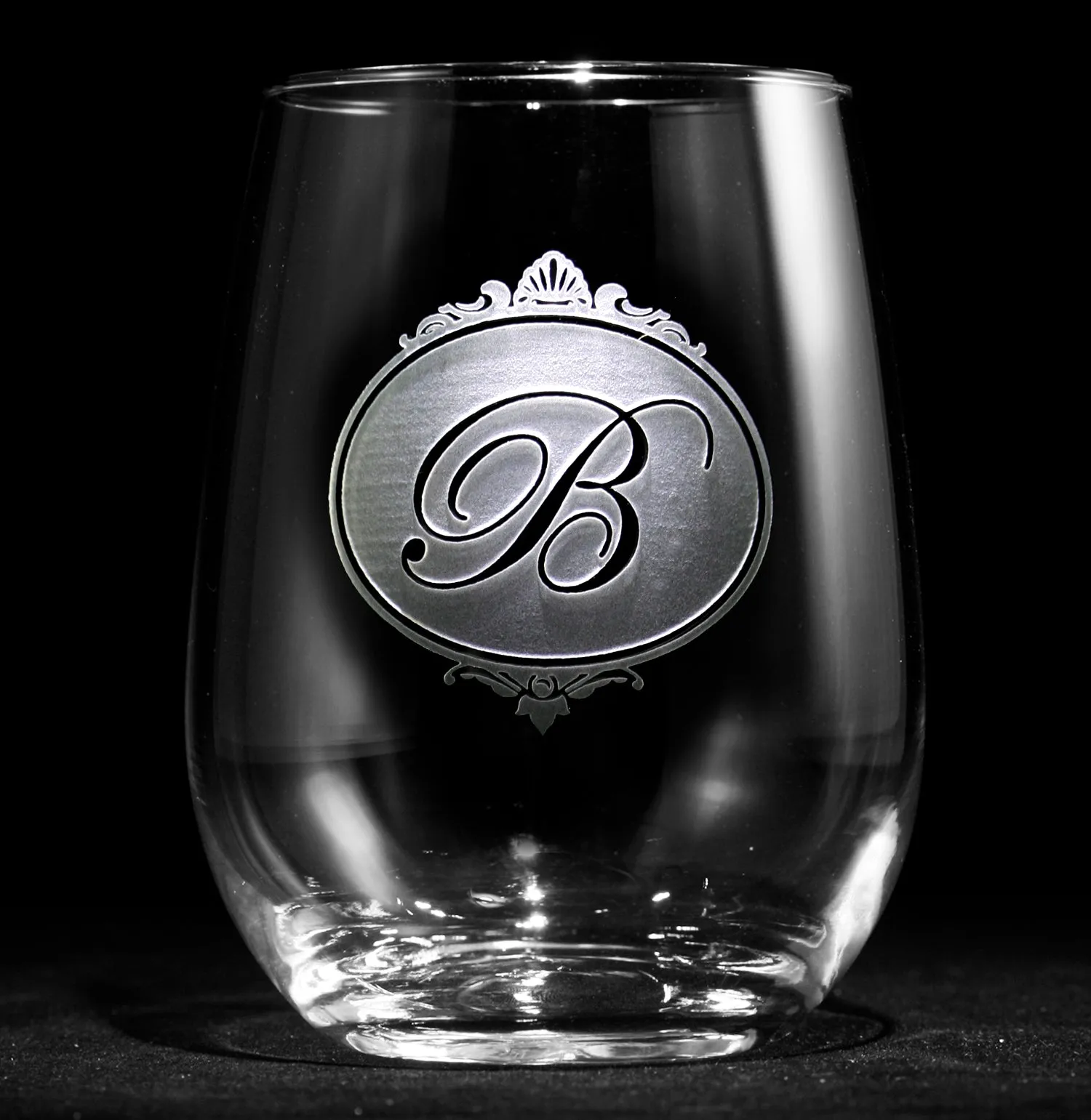 Monogram Stemless Wine Glass Gift