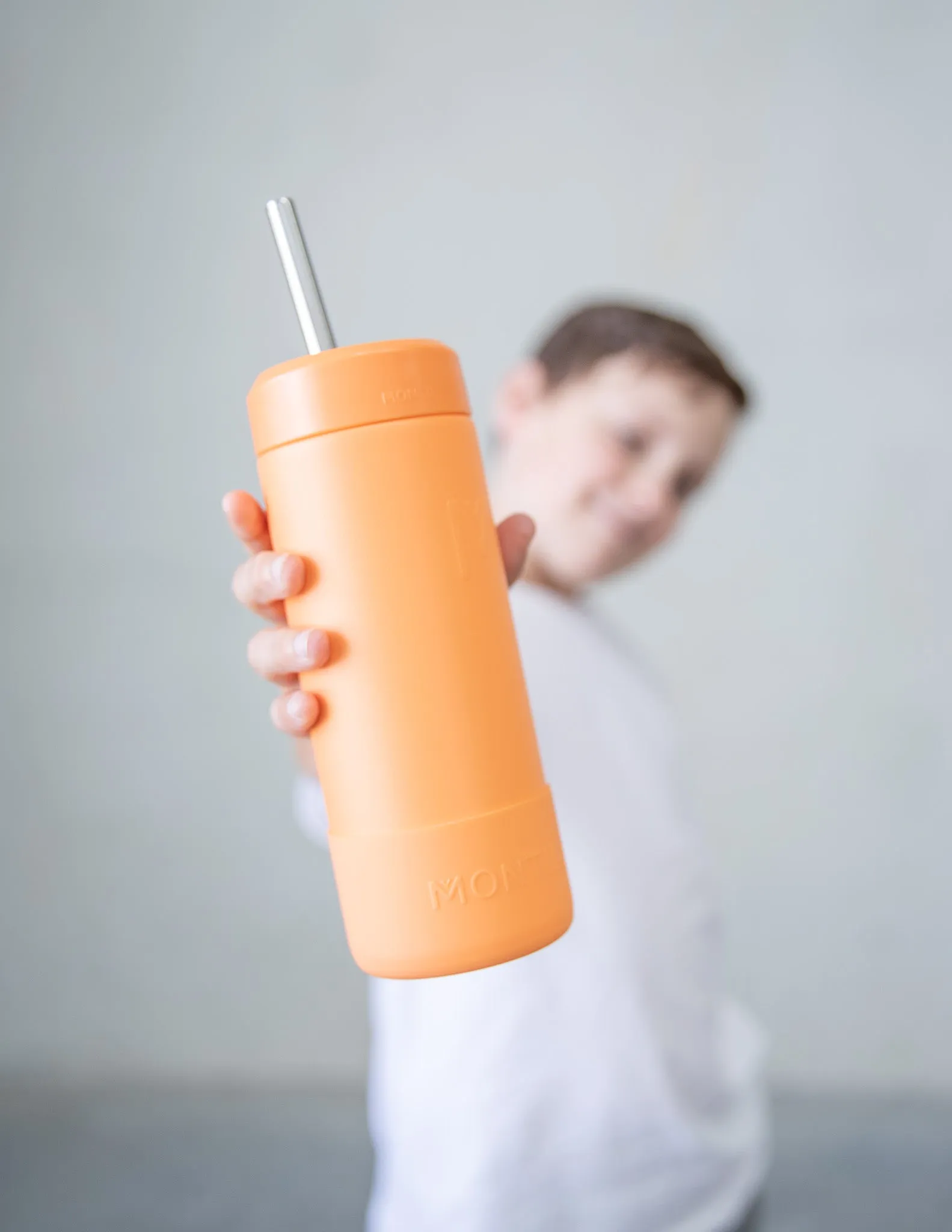 MontiiCo 475ml Smoothie Cup & Straw - Tangerine