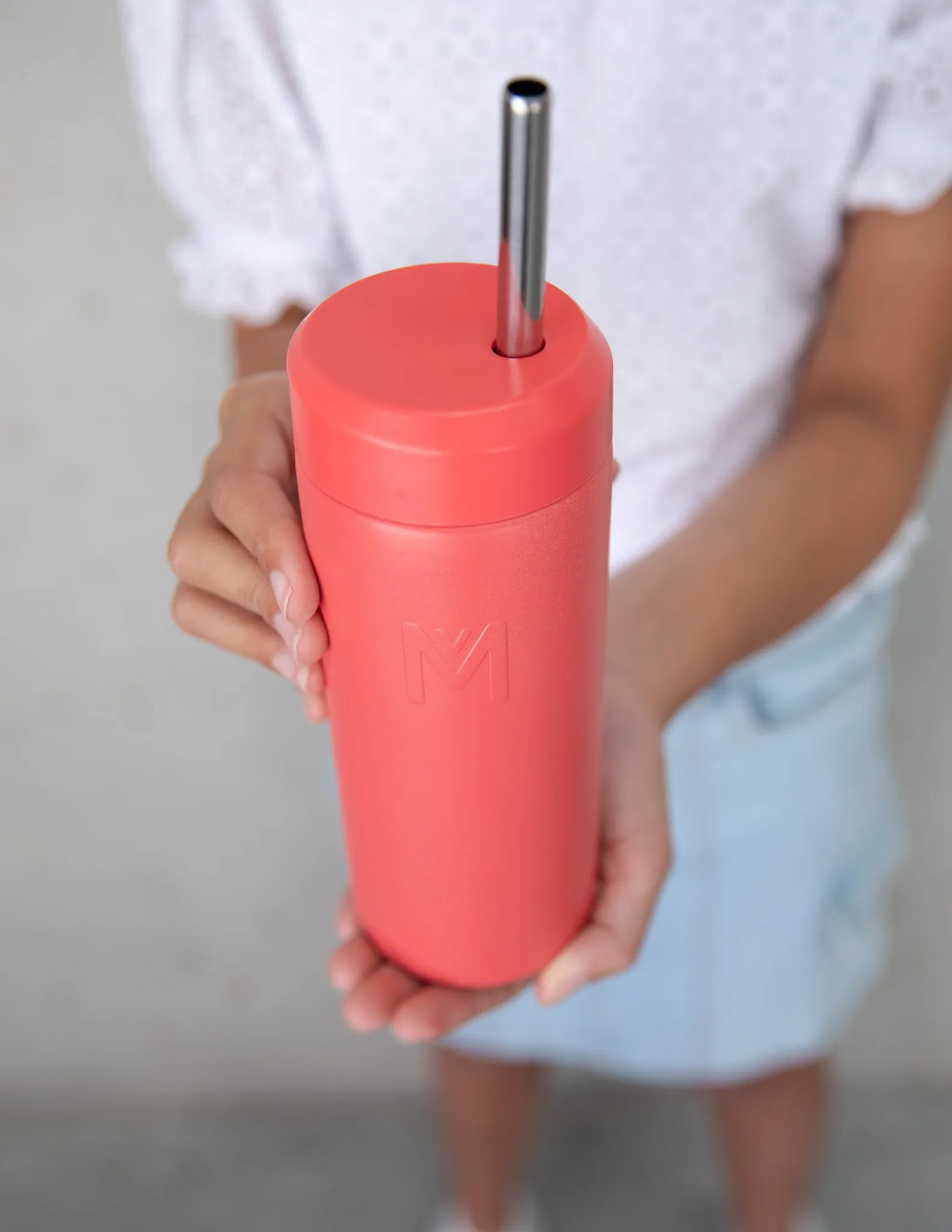 MontiiCo 475ml Smoothie Cup & Straw - Watermelon