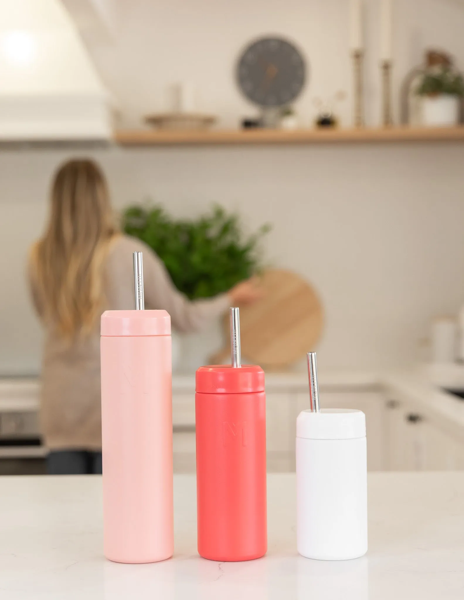 MontiiCo 700ml Smoothie Cup & Straw - Camellia