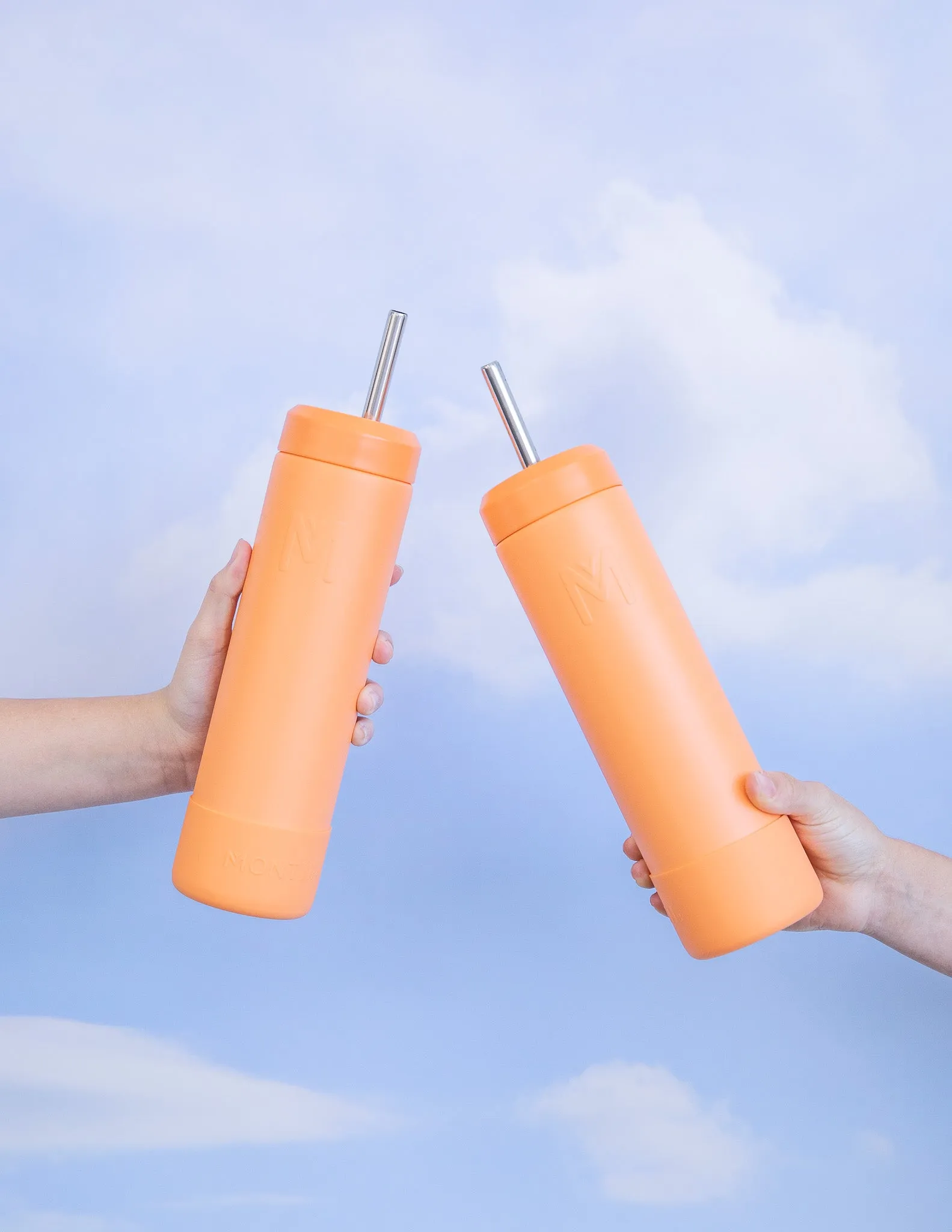 MontiiCo 700ml Smoothie Cup & Straw - Tangerine