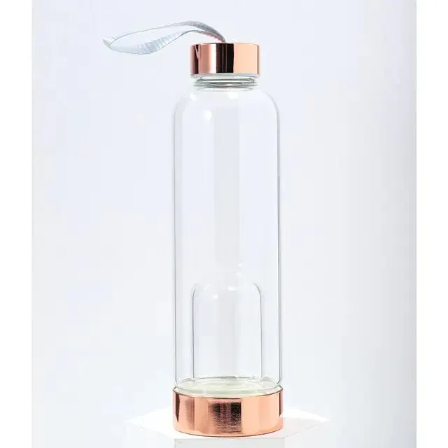 Natural Crystal Glass Water Bottle