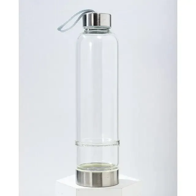 Natural Crystal Glass Water Bottle