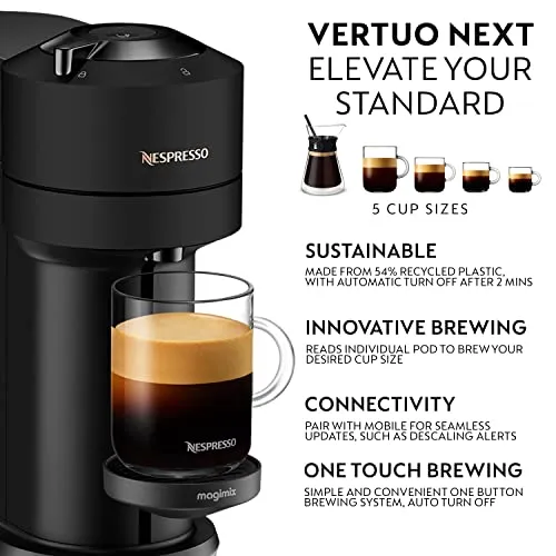 Nespresso Vertuo Next Automatic Pod Coffee Machine for Americano (New)