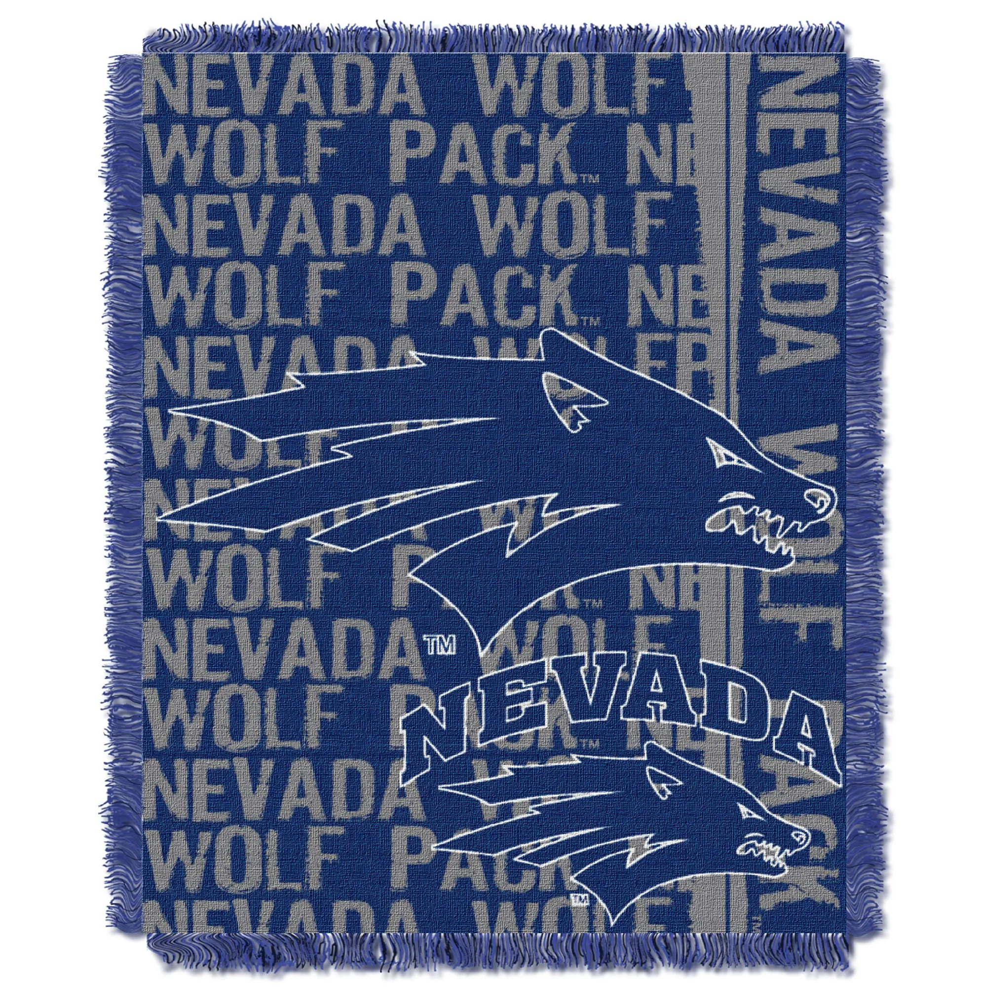 Nevada Reno OFFICIAL Collegiate "Double Play" Woven Jacquard Throw