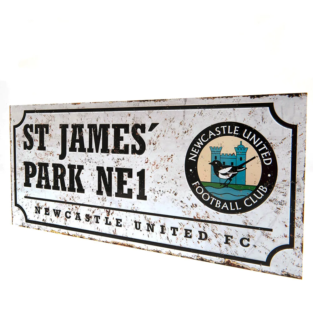 Newcastle United FC Street Sign Retro