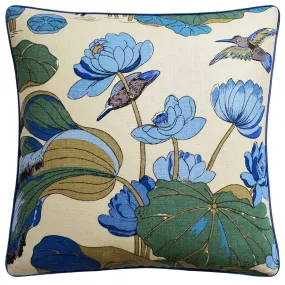 Nympheus Aqua and Teal Decorative Pillow Ryan Studio