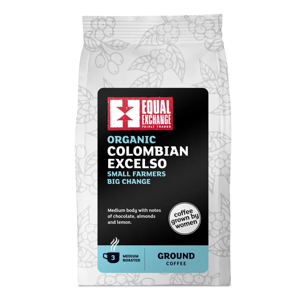 Organic & Fair Trade Colombian Excelso Roast & Ground Coffee 200g