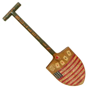 Original Fantastic WWI U.S. Folk Art Presentation Shovel Attributed to Major G.S. Foden, Commander Base Hospital No.10