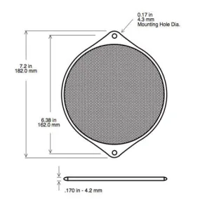 Orion WMG172B 172mm Black Anodized Wire Mesh Guard