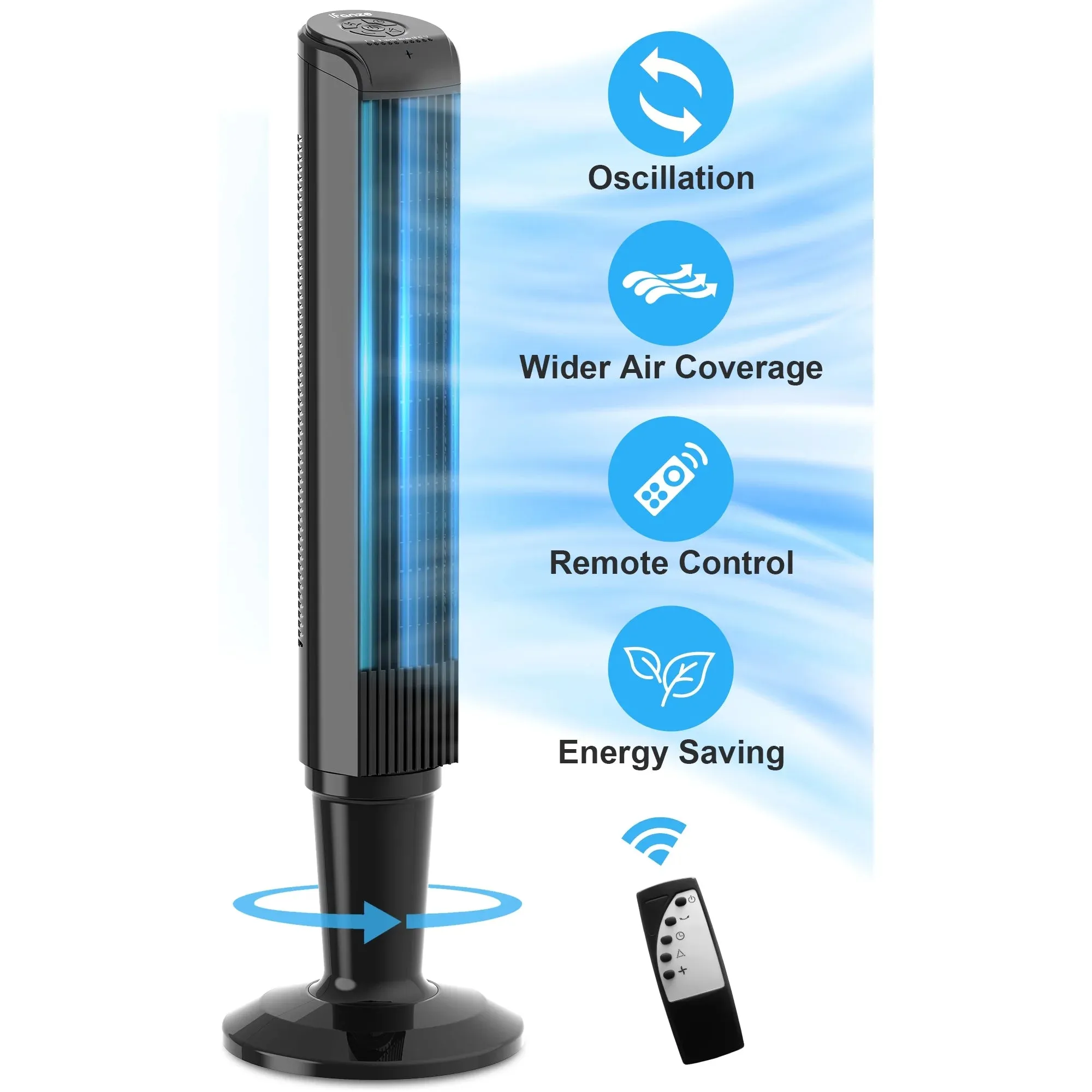 Oscillating Cooling Tower Fan with Remote