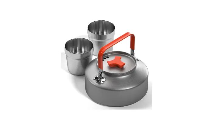 Outdoor Teapot With Cup Stainless Steel Rustproof